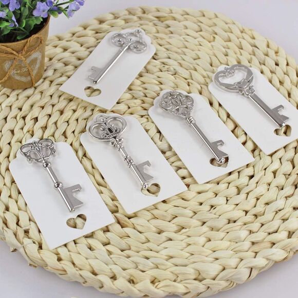 50 Pcs Vintage Key Bottle Opener Wedding House Warming Party Favors Gift Set - Picture 5 of 9